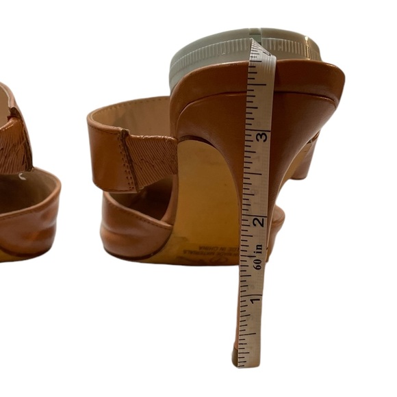 LULU'S Faire Tan High Heeled Mules Shoes Pointed Toe - Size 7 - Picture 10 of 12